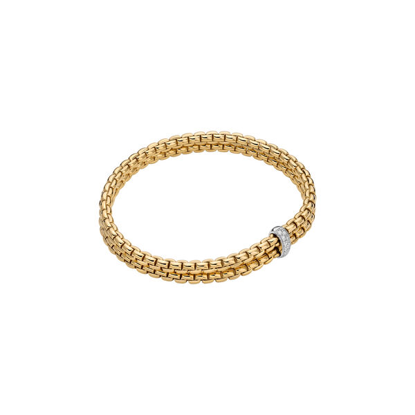 Eka Tiny Flex'it Yellow Gold and Diamond Double Bracelet